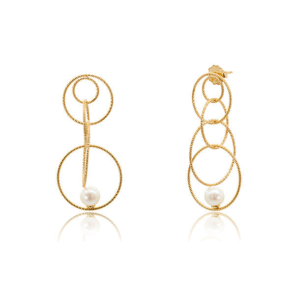 Cascade Con Perla Earrings