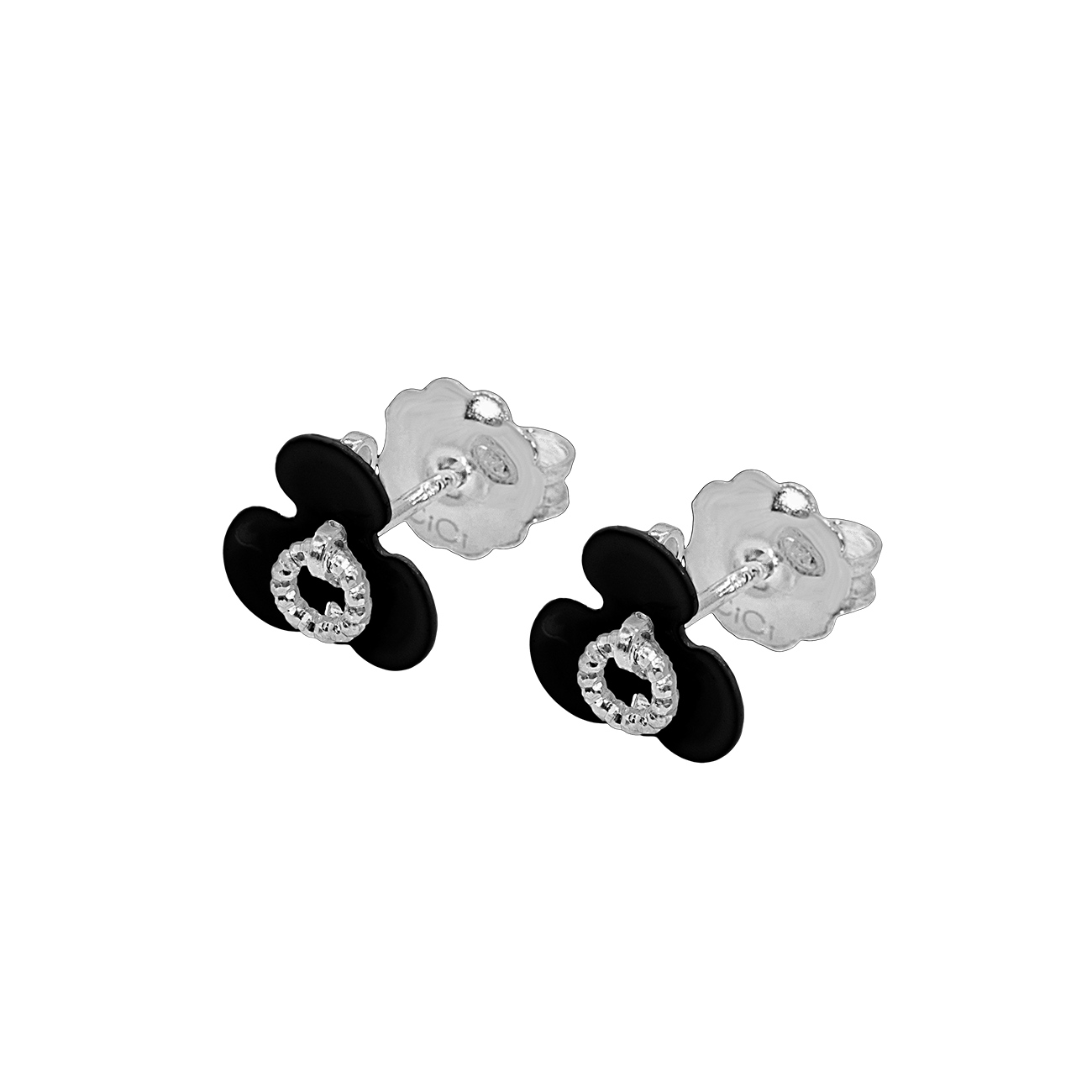 Fiore Nero Stud Earrings