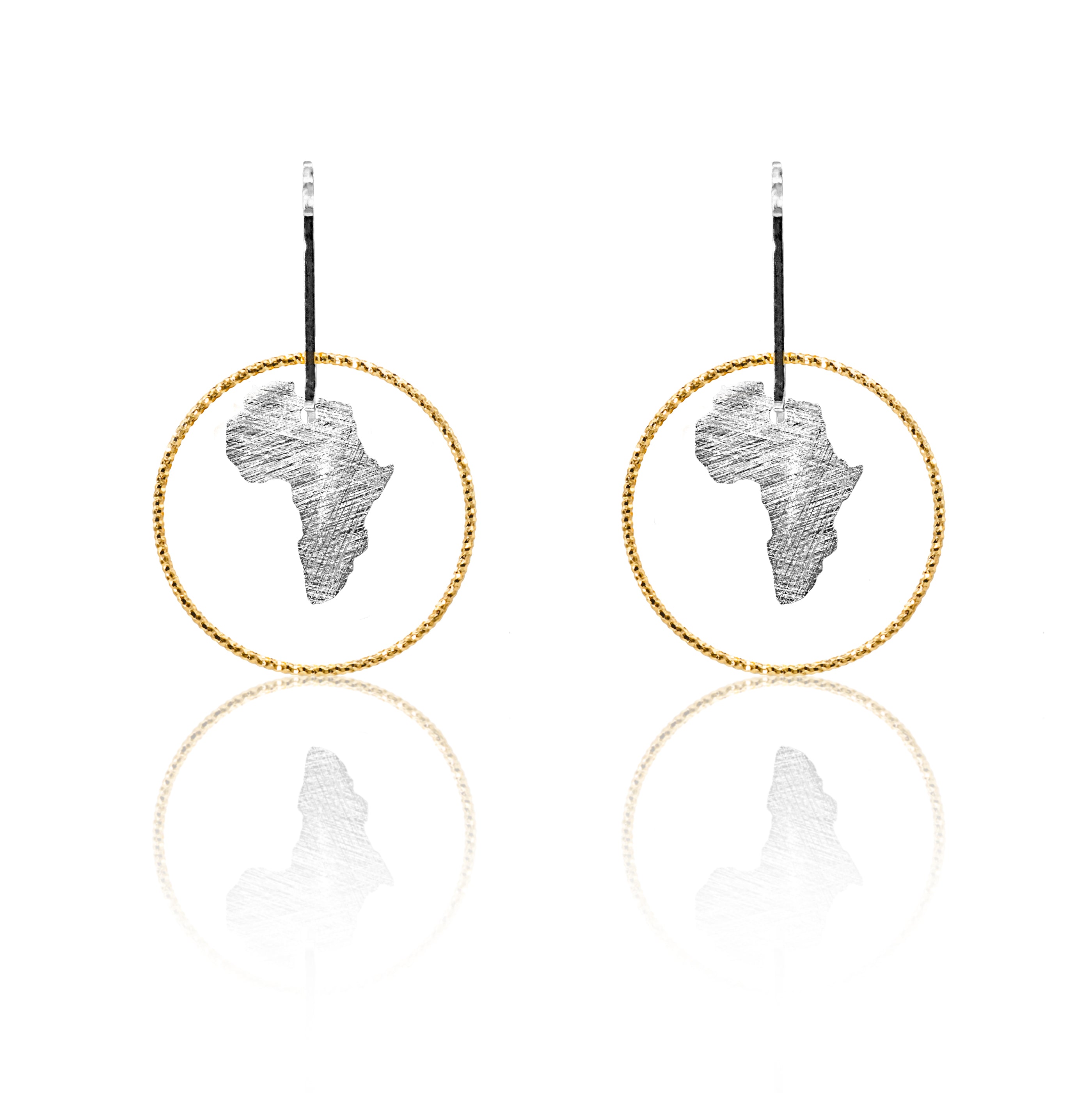 Mini Single Circle Africa Earrings
