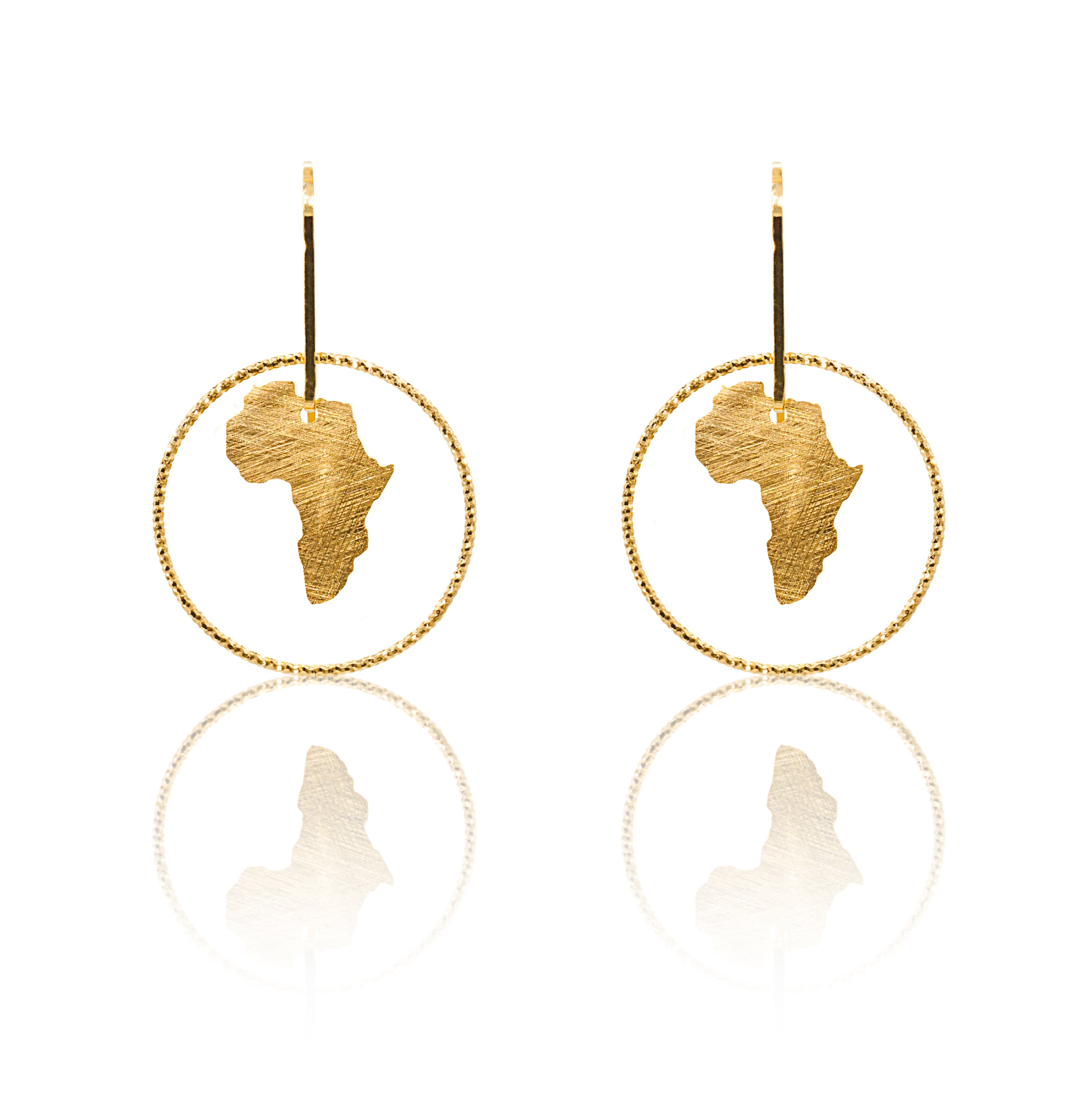 Mini Single Circle Africa Earrings