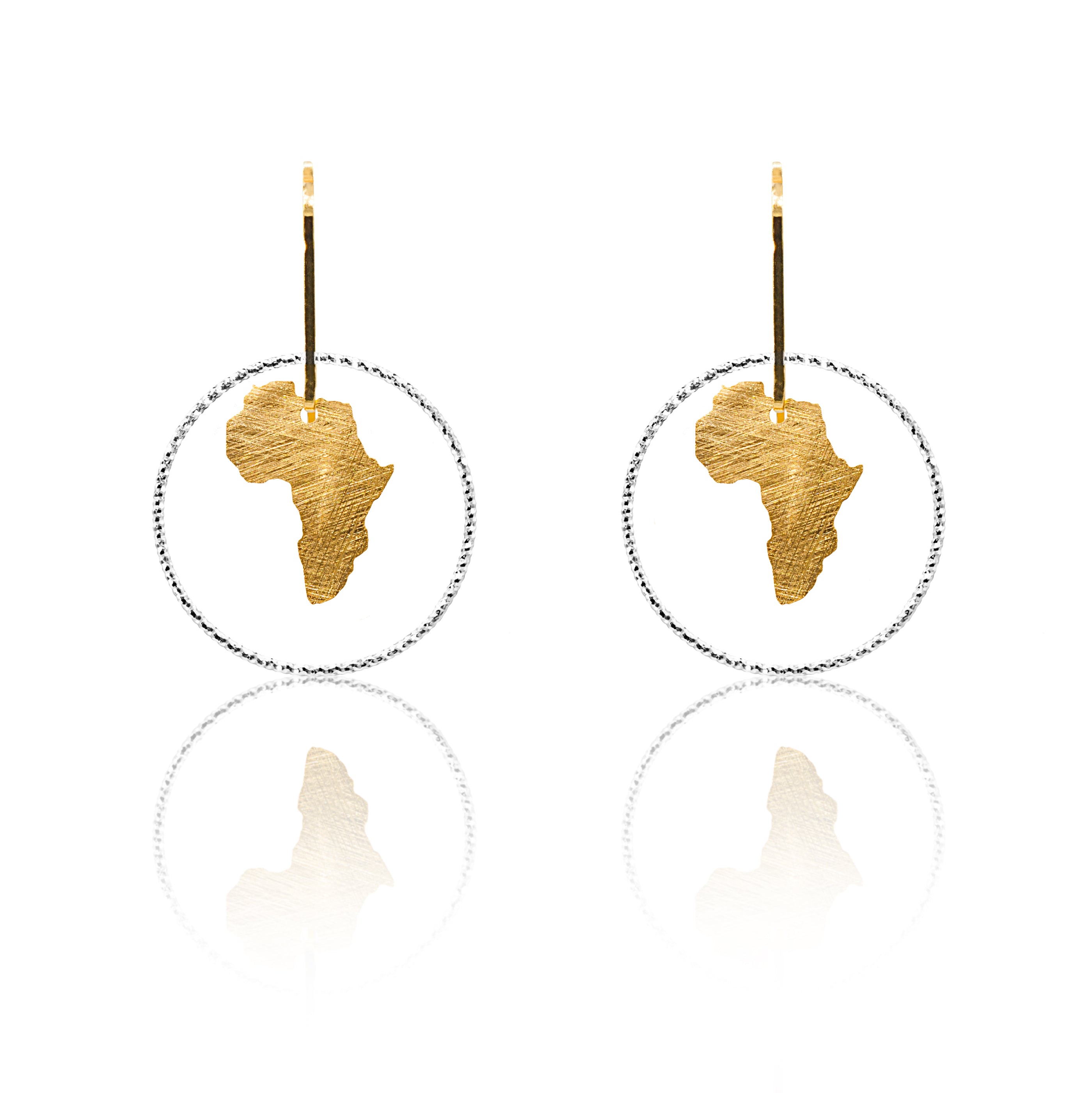 Mini Single Circle Africa Earrings
