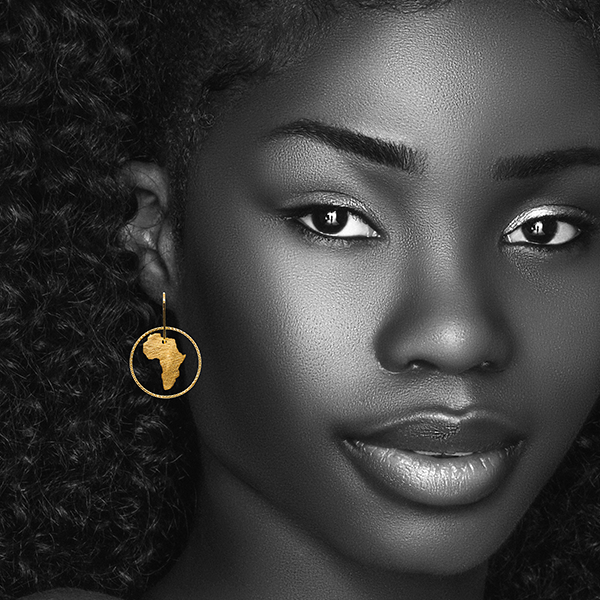 Africa Single Circle Earrings