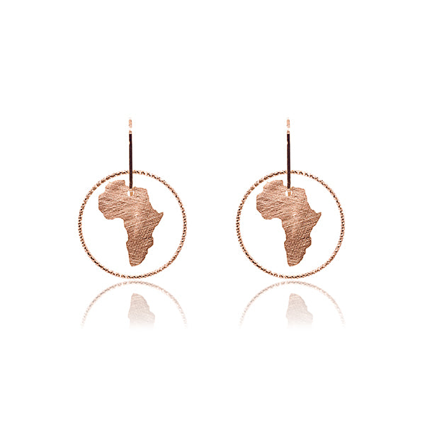 Africa Single Circle Earrings by CiCi Collection | 925 Silver