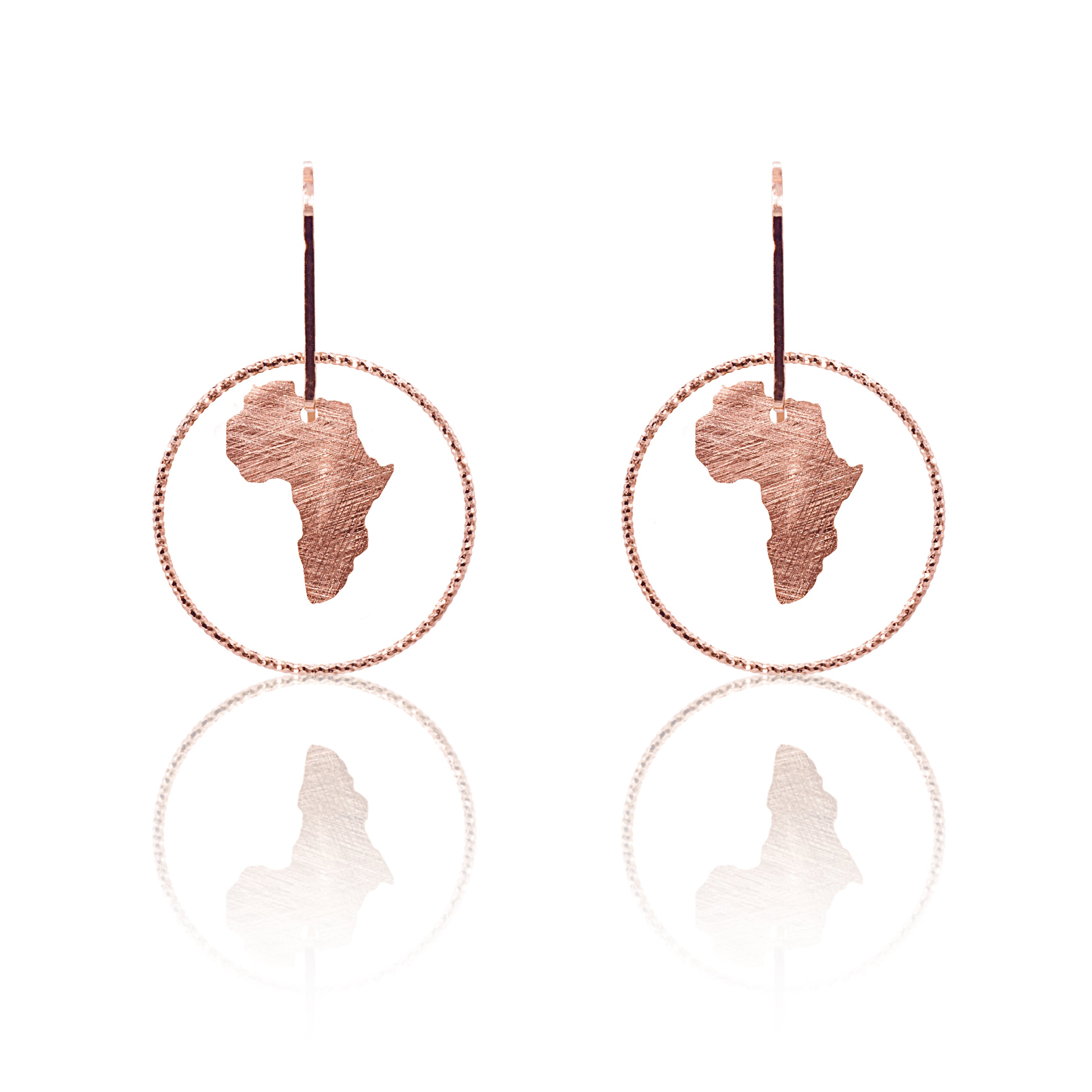 Mini Single Circle Africa Earrings