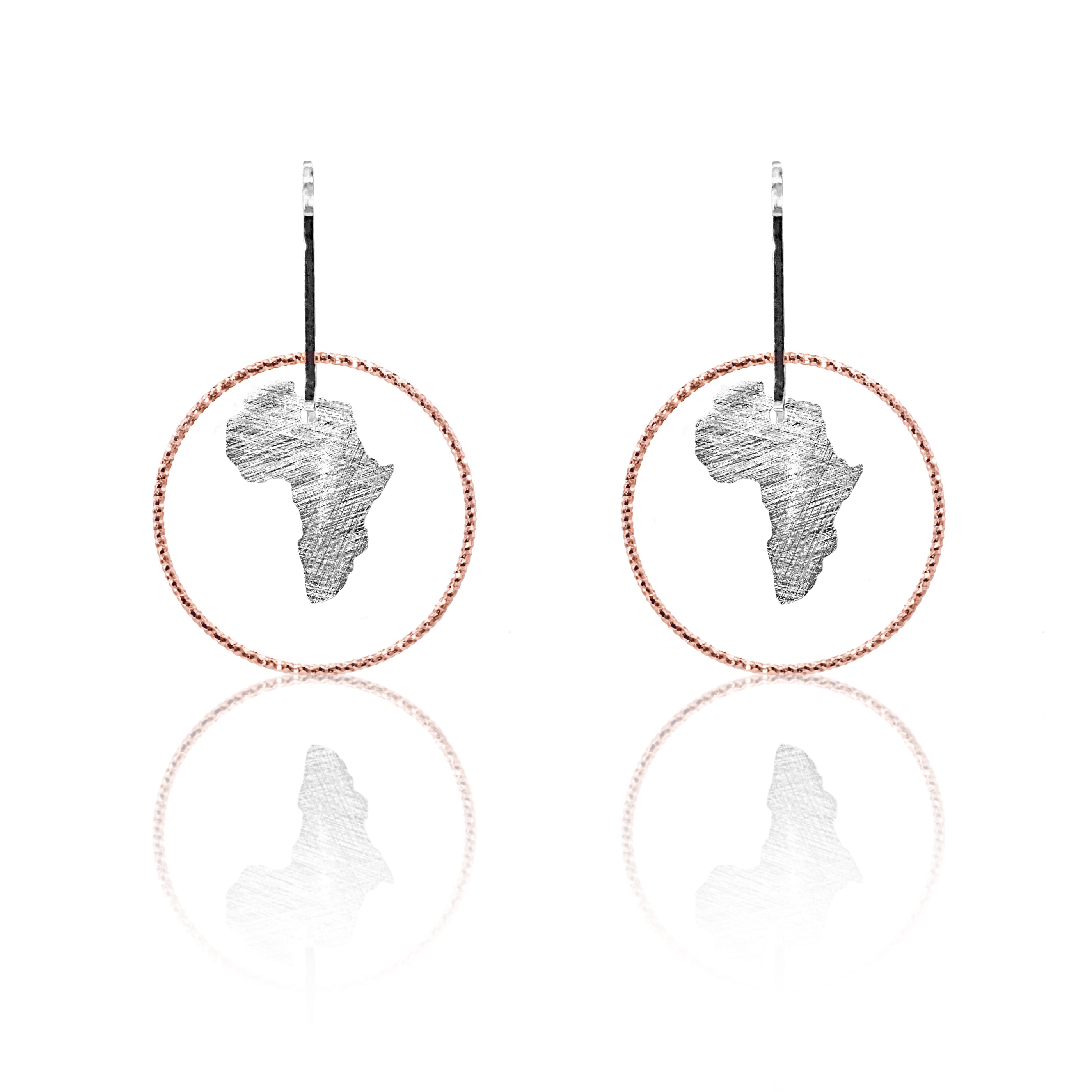 Mini Single Circle Africa Earrings
